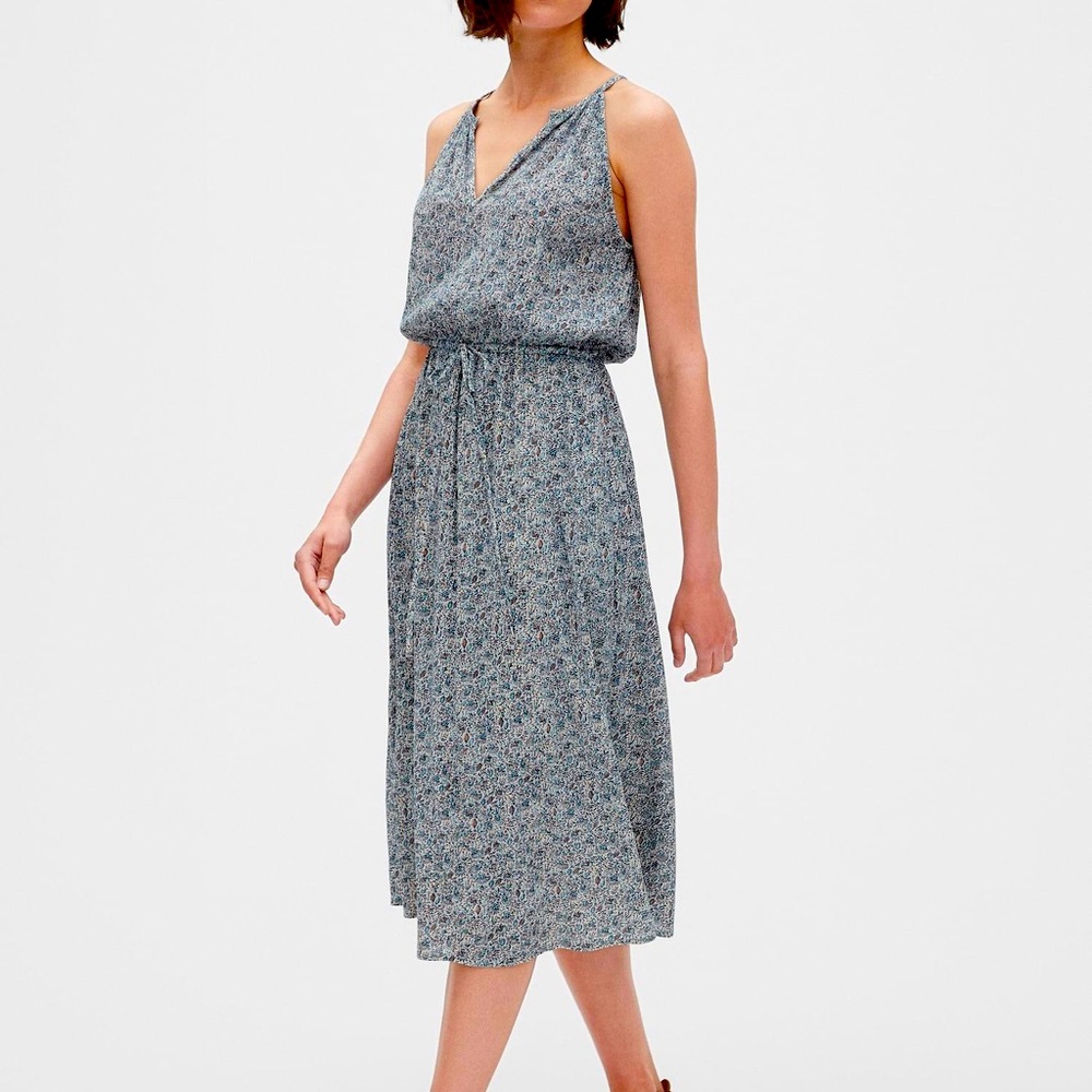 GAP Blue Floral Midi Dress